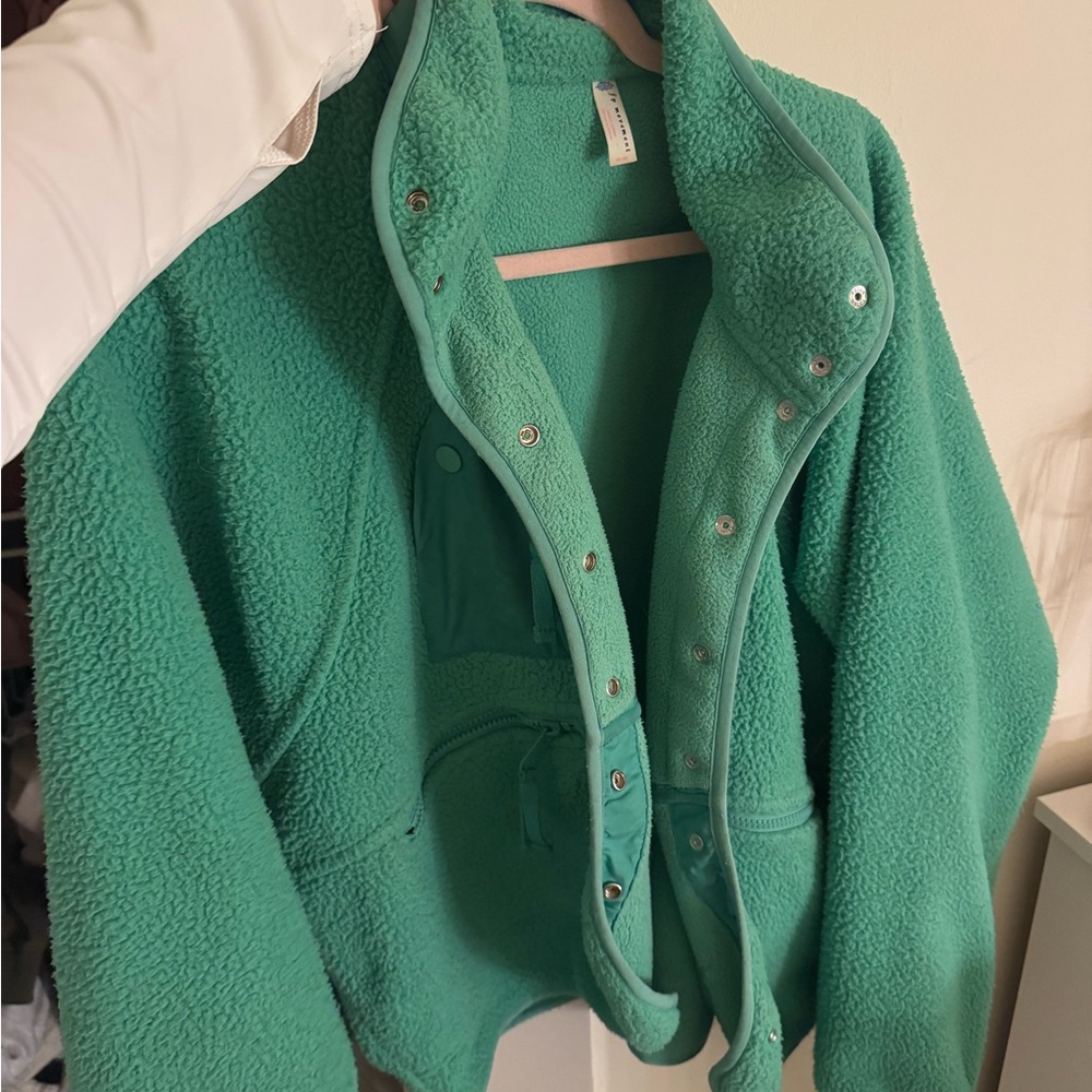 Free People Teal Teddy Jacket
